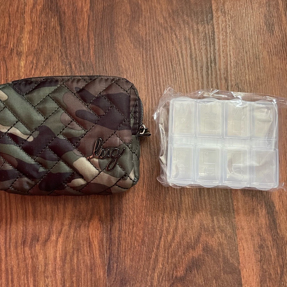 Lug Quilted Choo Choo Camo Green Pill or Accessory case